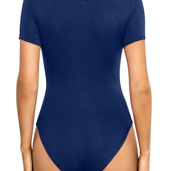 Short Sleeve V Neck Bodysuit - Picture 3 of 4